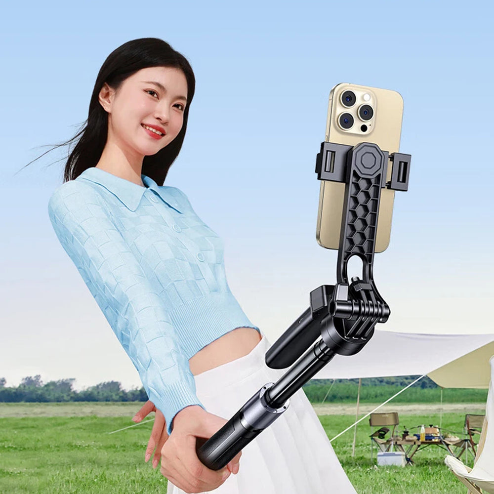 Ugreen - Selfie Sticks LP849 (45301) - Bluetooth, Universal, with 1/4 inch Screw, Aluminum Alloy, 1.85m - Black