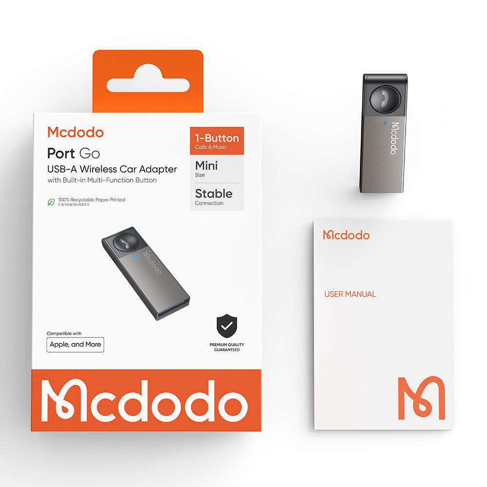 Adaptor Mcdodo Car (OT-8250), USB, BT V5.0, Negru
