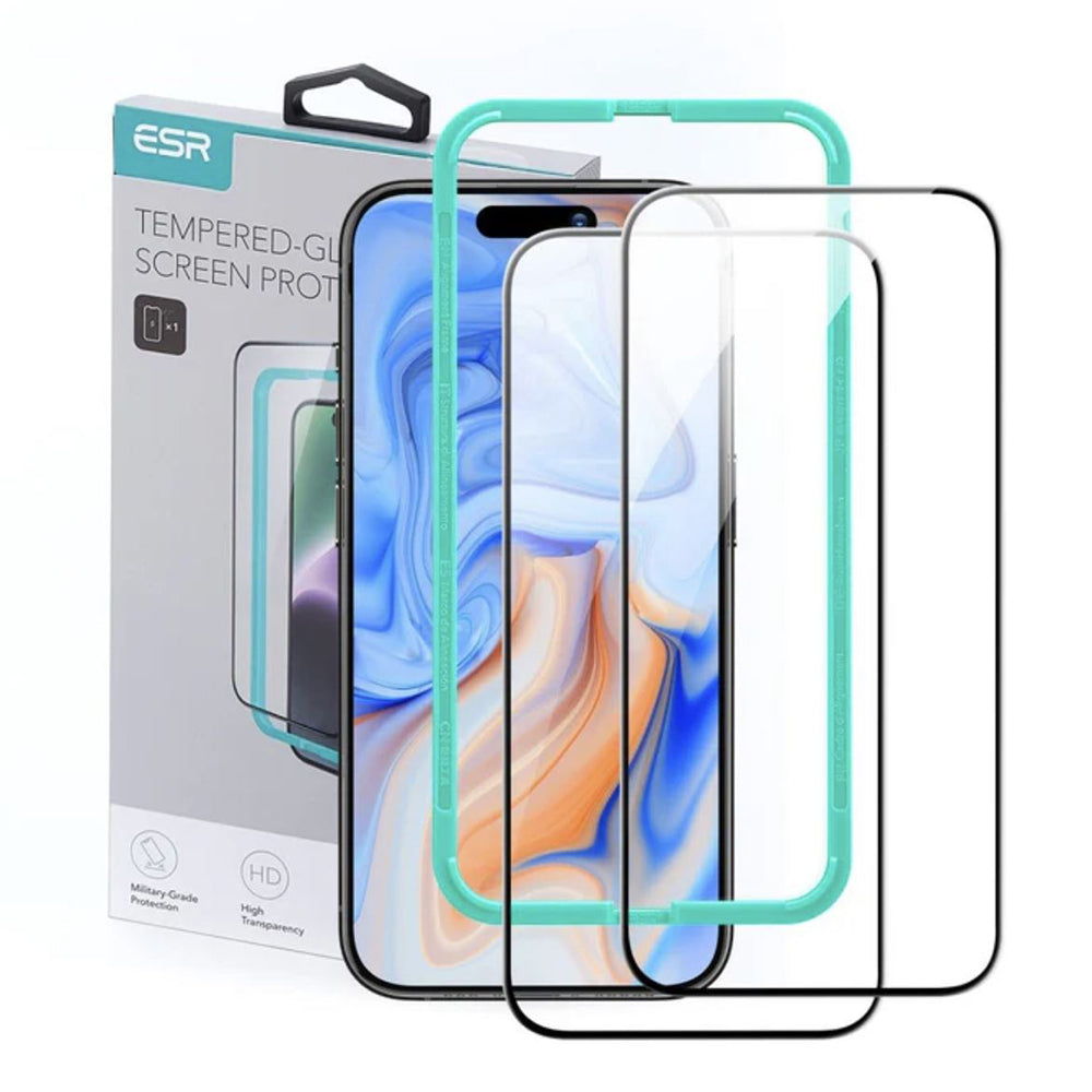 ESR - Tempered Glass (2 pack) - iPhone 16 Pro Max - Black