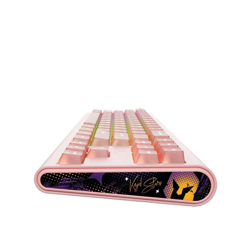Havit - Gaming Keyboard (KB896L) - USB-C, with RGB Lights, 71 Keys, 1.2m, 350mA, 5V - Pink