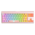 Havit - Gaming Keyboard (KB896L) - USB-C, with RGB Lights, 71 Keys, 1.2m, 350mA, 5V - Pink
