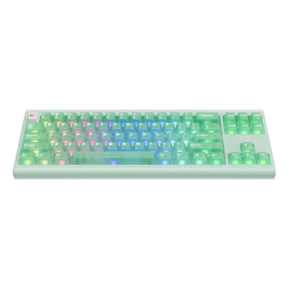Havit - Gaming Keyboard (KB896L) - USB-C, with RGB Lights, 71 Keys, 1.2m, 350mA, 5V - Green