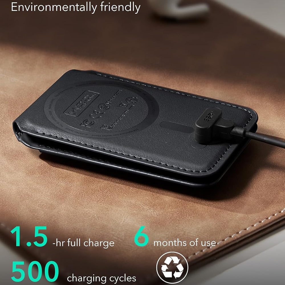 ESR - Geo HaloLock Wallet Stand (2K6090163) - MagSafe, Vegan Leather, All in One Pocket, Holds 1–5 Cards, RFID Blocking 