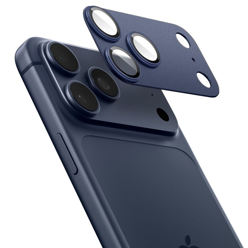 Spigen Folie de protectie Spigen Optik.tR EZ Fit Pro XL Camera Glass (AGL10646) compatibil cu iPhone 17 Pro, Albastru – 