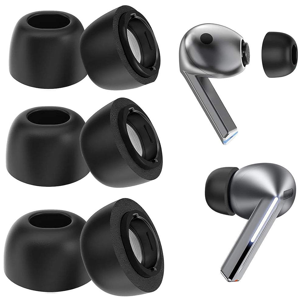 Techsuit - (3 pack) Replacement Ear Tips AirVibe (ET3) -for Samsung Galaxy Buds 3 Pro, Premium Silicone S, M, L Sizes - 