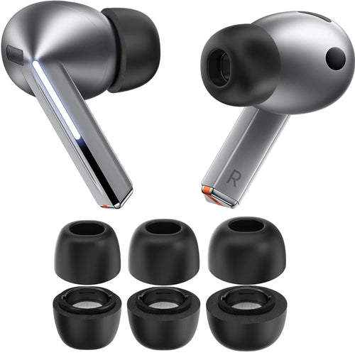 Techsuit - (3 pack) Replacement Ear Tips AirVibe (ET3) -for Samsung Galaxy Buds 3 Pro, Premium Silicone S, M, L Sizes - 