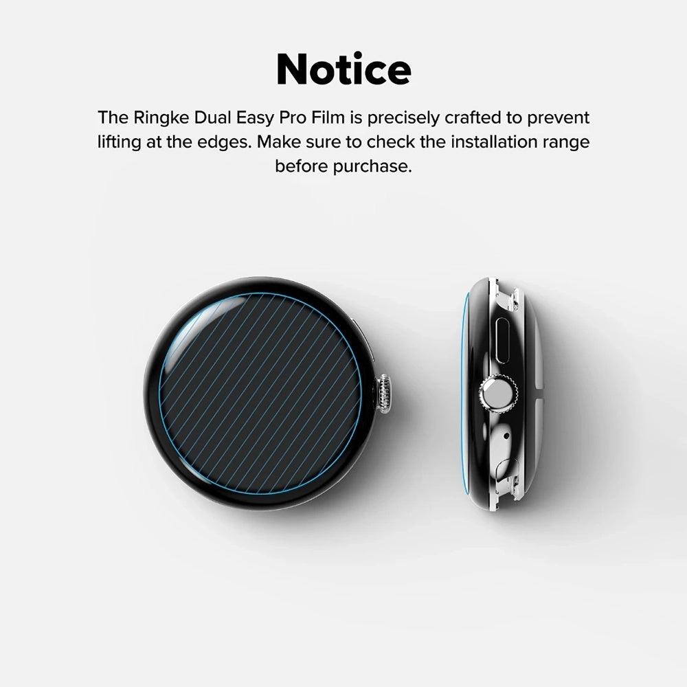 Ringke - Dual Easy Pro Film (2 pack) - Google Pixel Watch 4 45mm - Clear
