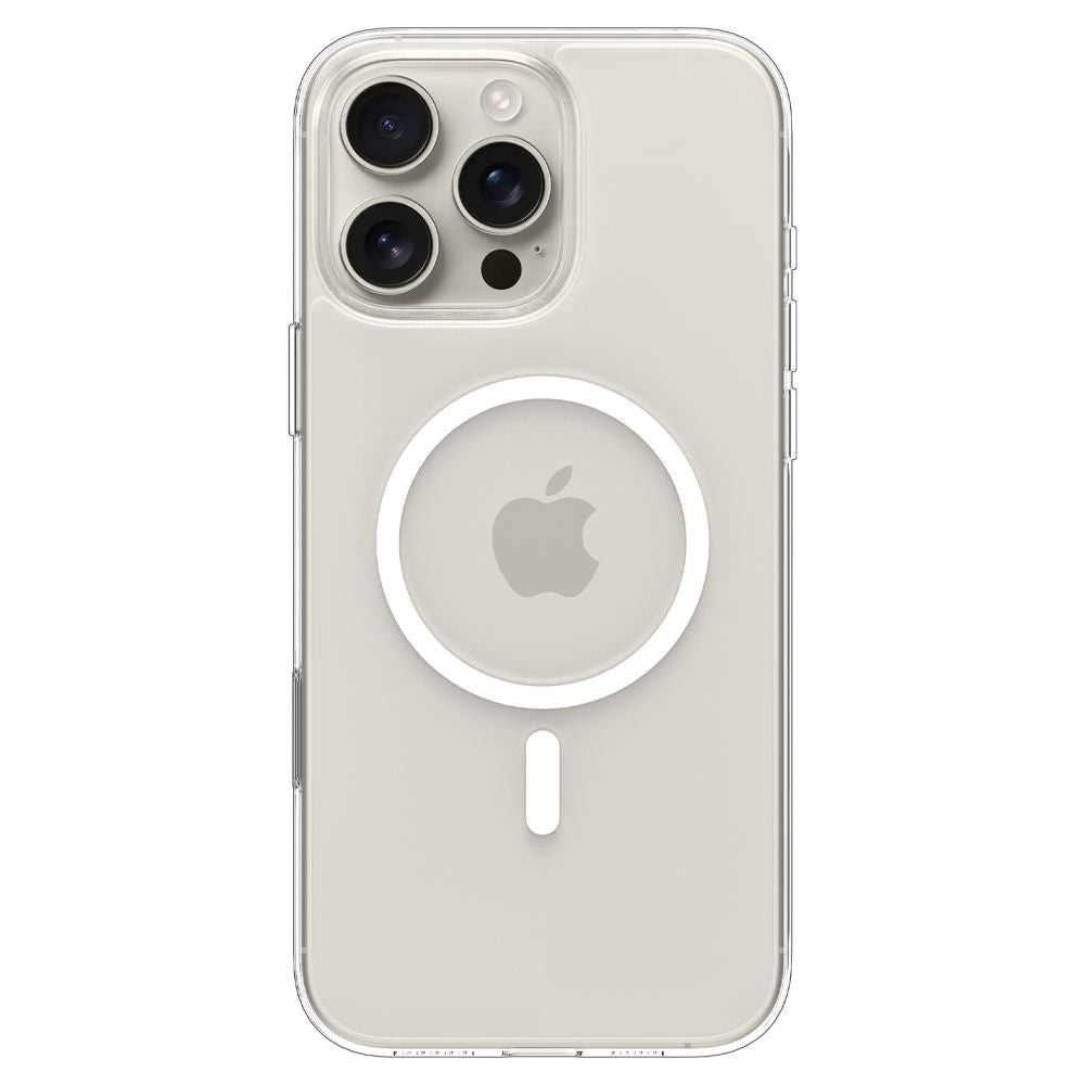 Spigen Husa de protectie Spigen Thin Fit T MagSafe (ACS09316) compatibil cu iPhone 16 Pro, Transparent / White – imagine