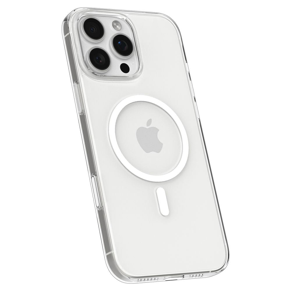Spigen Husa de protectie Spigen Thin Fit T MagSafe (ACS09316) compatibil cu iPhone 16 Pro, Transparent / White – imagine