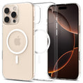 Spigen Husa de protectie Spigen Thin Fit T MagSafe (ACS09316) compatibil cu iPhone 16 Pro, Transparent / White