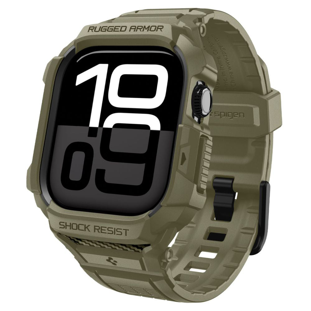 Spigen - Rugged Armor Pro V2 (ACS10507) - Apple Watch 10 46mm / Watch 11 46mm - Vintage Khaki