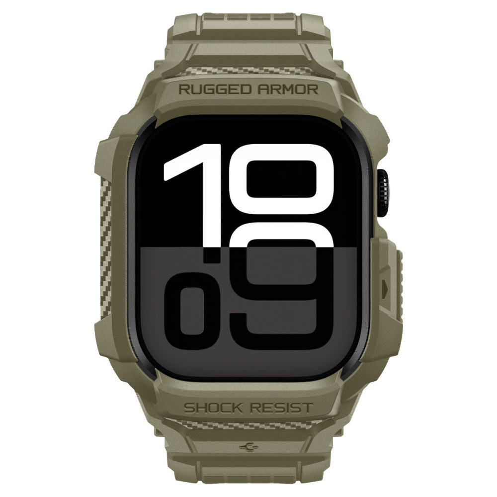 Spigen - Rugged Armor Pro V2 (ACS10507) - Apple Watch 10 46mm / Watch 11 46mm - Vintage Khaki
