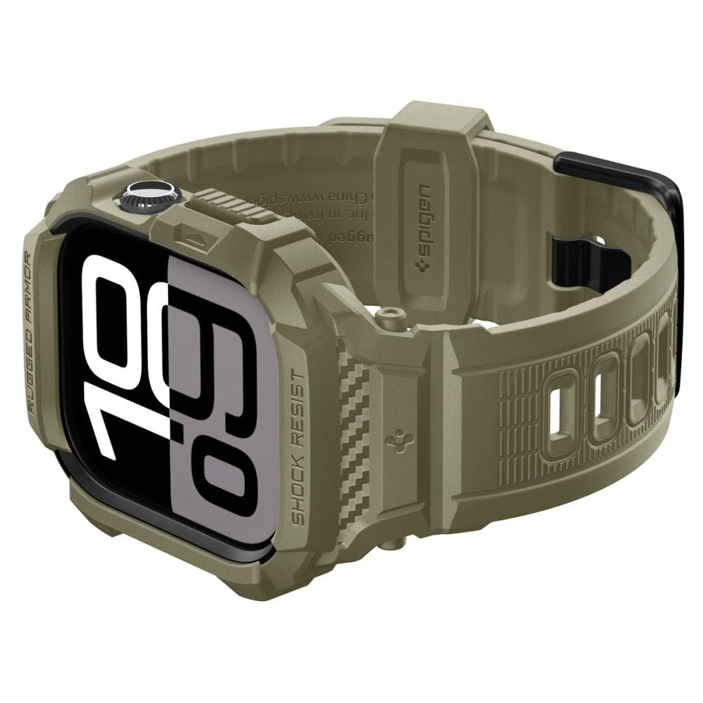 Spigen - Rugged Armor Pro V2 (ACS10507) - Apple Watch 10 46mm / Watch 11 46mm - Vintage Khaki