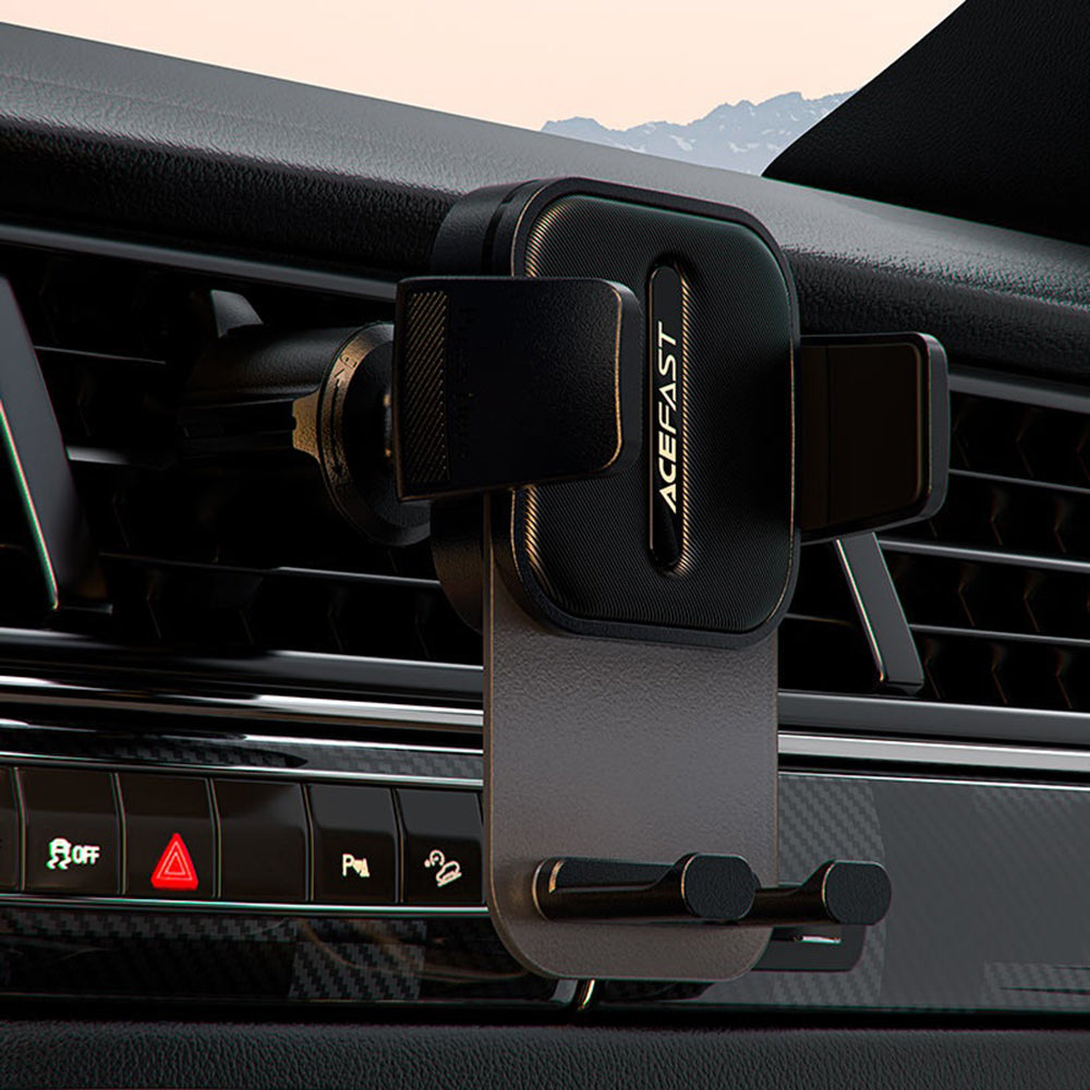 Acefast - Car Holder (D25) - for Air Vent, Free Rotation, Adjustable Angle, Secure Lock Clip, for 4.5 - 6.7" Phones - Bl