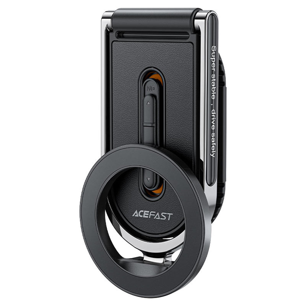 Acefast- Car Holder (D54) - Magnetic Grip, for Dashboard / Windshield, 360°, Dual-Axis, Detachable Base, Max. 6.9" - Bla