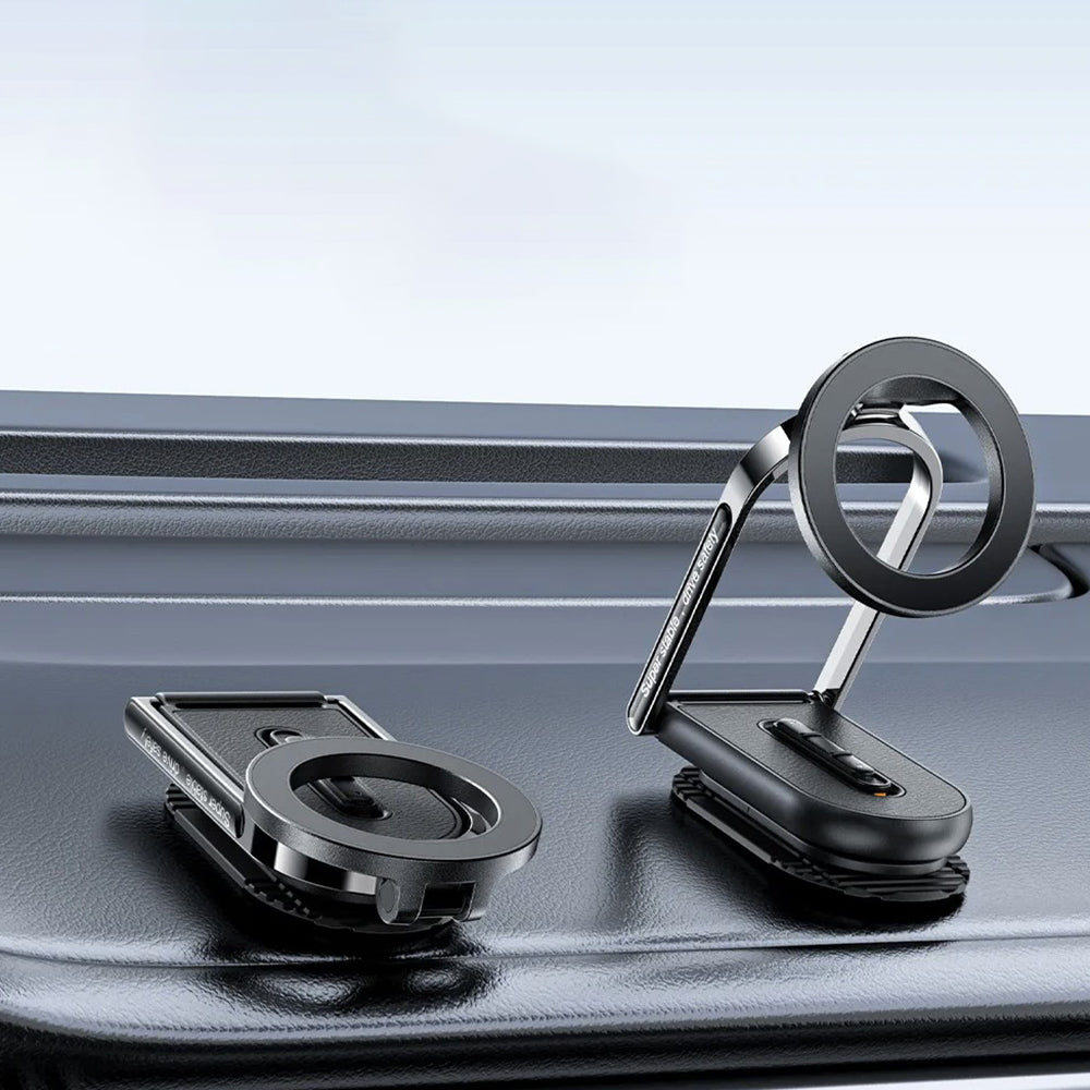 Acefast- Car Holder (D54) - Magnetic Grip, for Dashboard / Windshield, 360°, Dual-Axis, Detachable Base, Max. 6.9" - Bla