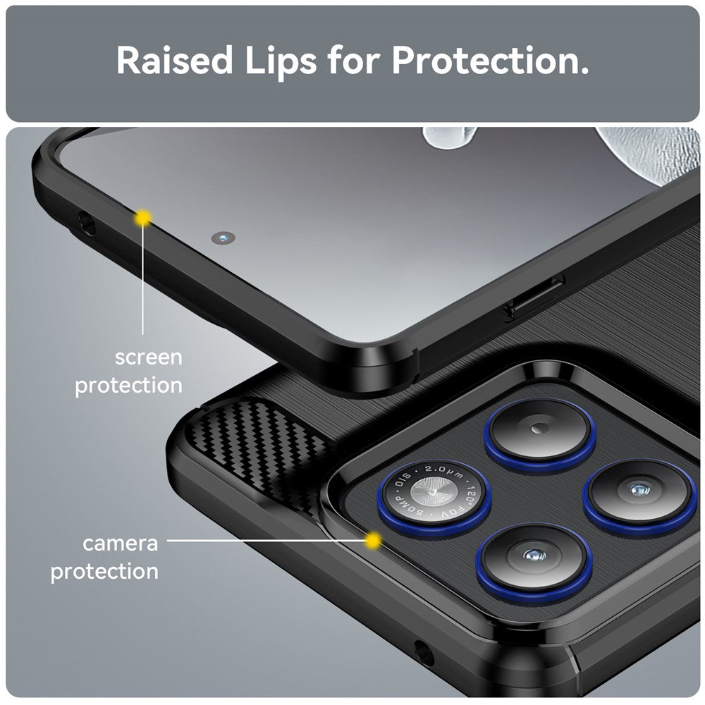 Techsuit - Carbon Silicone - Motorola Edge 70 - Black