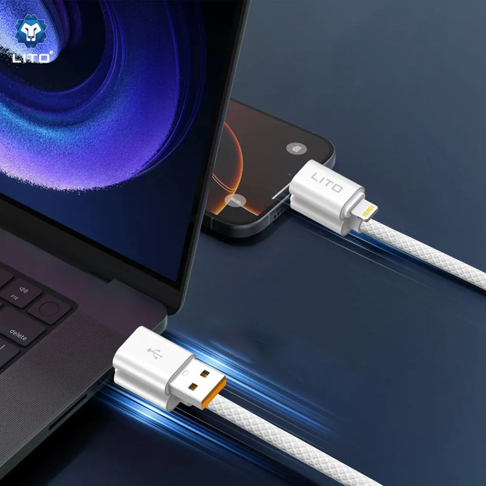 Lito - Data Cable Magnetic 4in1 (LD21) - 5A High Current, 100W Fast Charging, Magnetic Design, Built-in Smart Chip - Whi
