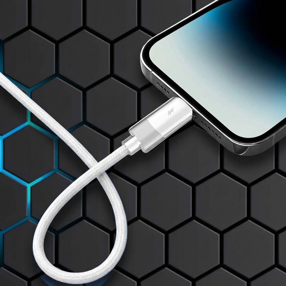 Lito - Data Cable Liquid Silicone (LD07) - Type-C to Lightning, Fast Charging, Anti-freeze, Anti-fire - White