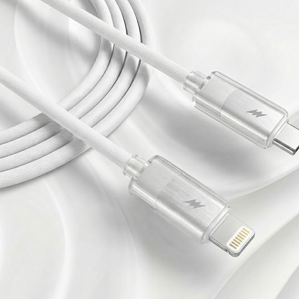 Lito - Data Cable Liquid Silicone (LD07) - Type-C to Lightning, Fast Charging, Anti-freeze, Anti-fire - White