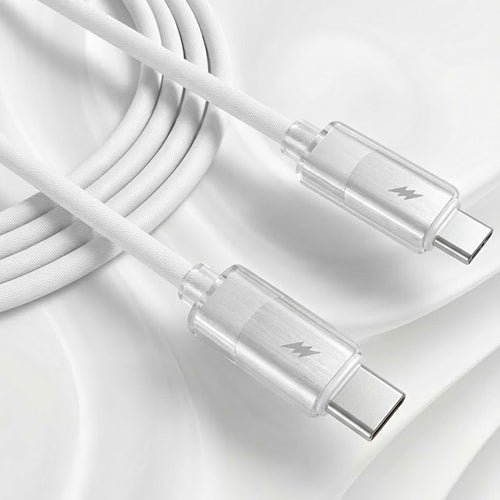 Lito - Data Cable Liquid Silicone (LD07) - Type-C to Type-C, Fast Charging 60W, Anti-freeze, Anti-fire - White