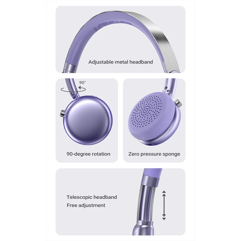 Acefast - Wireless Headset (H8) - Type-C, Bluetooth 5.4, ANC Mode, Hybrid Noise Reduction, 500mAh, Professional HiFi - G