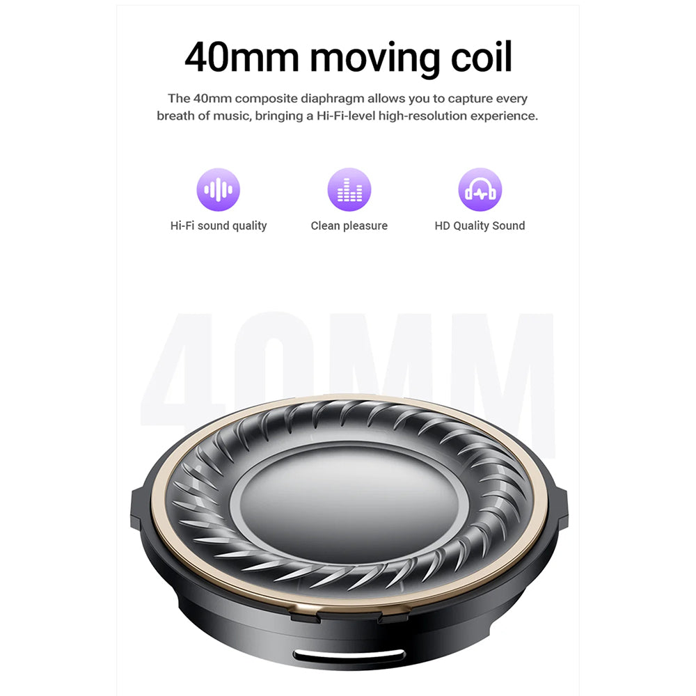 Acefast - Wireless Headset (H8) - Type-C, Bluetooth 5.4, ANC Mode, Hybrid Noise Reduction, 500mAh, Professional HiFi - G