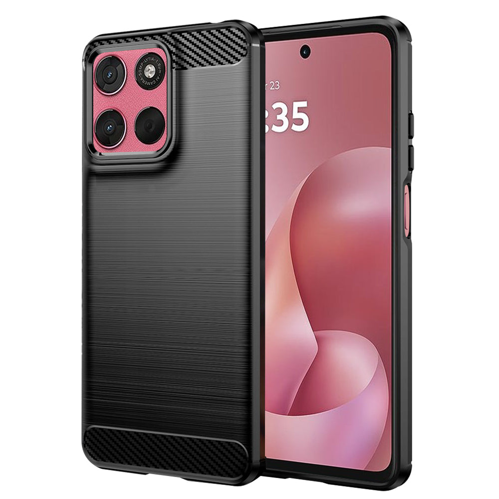Techsuit - Carbon Silicone - Motorola Moto G57 Power / G67 Power - Black