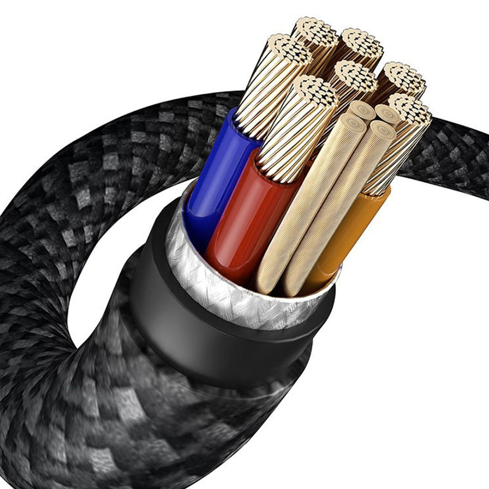 Lito - Data Cable Transparent (LD01) - Type-C to Lightning, Fast Charging 27W, Braided, Gold Plated Interface, 1.2m - Bl