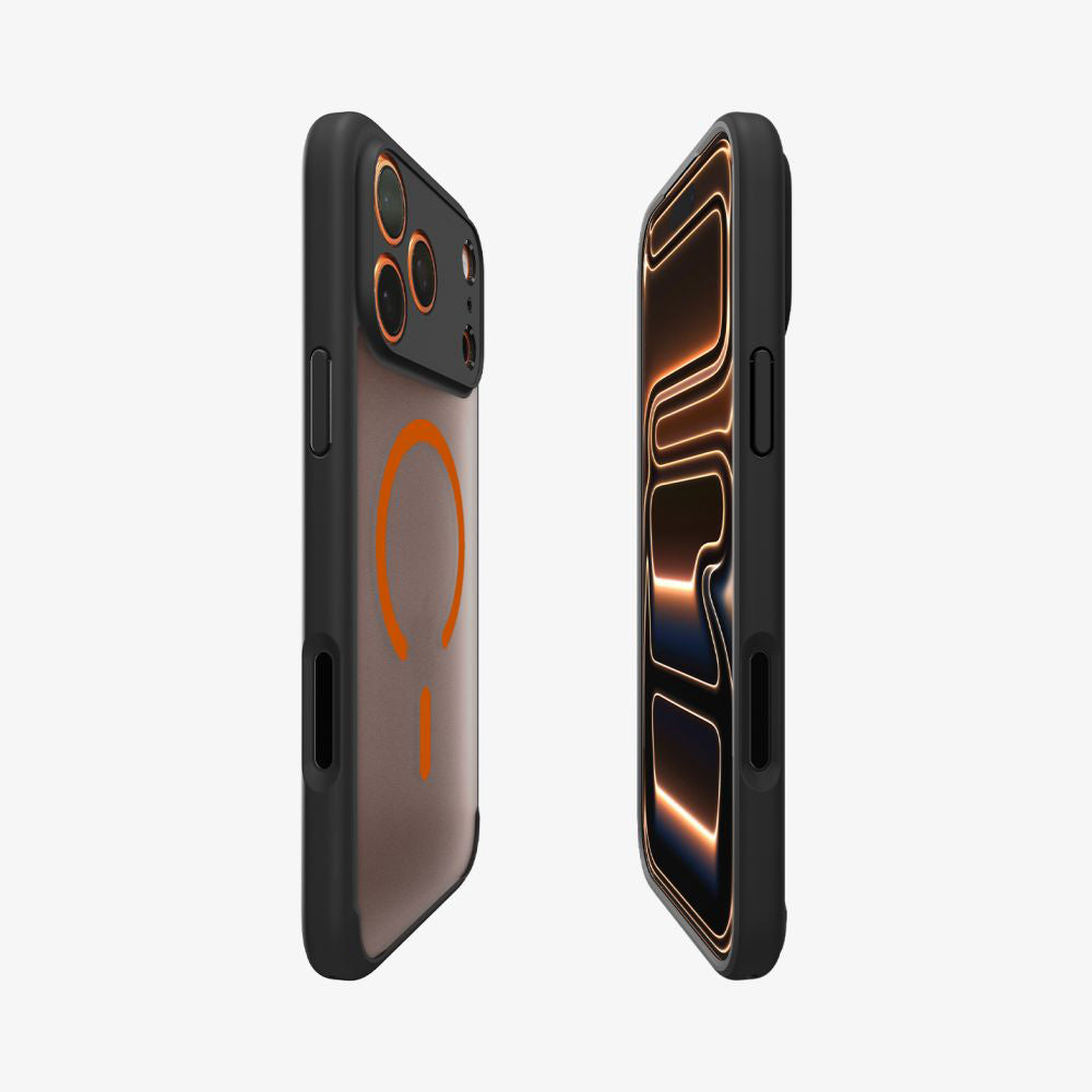 Spigen - Ultra Hybrid MagSafe (ACS10483) - iPhone 17 Pro - Frost Black / Orange