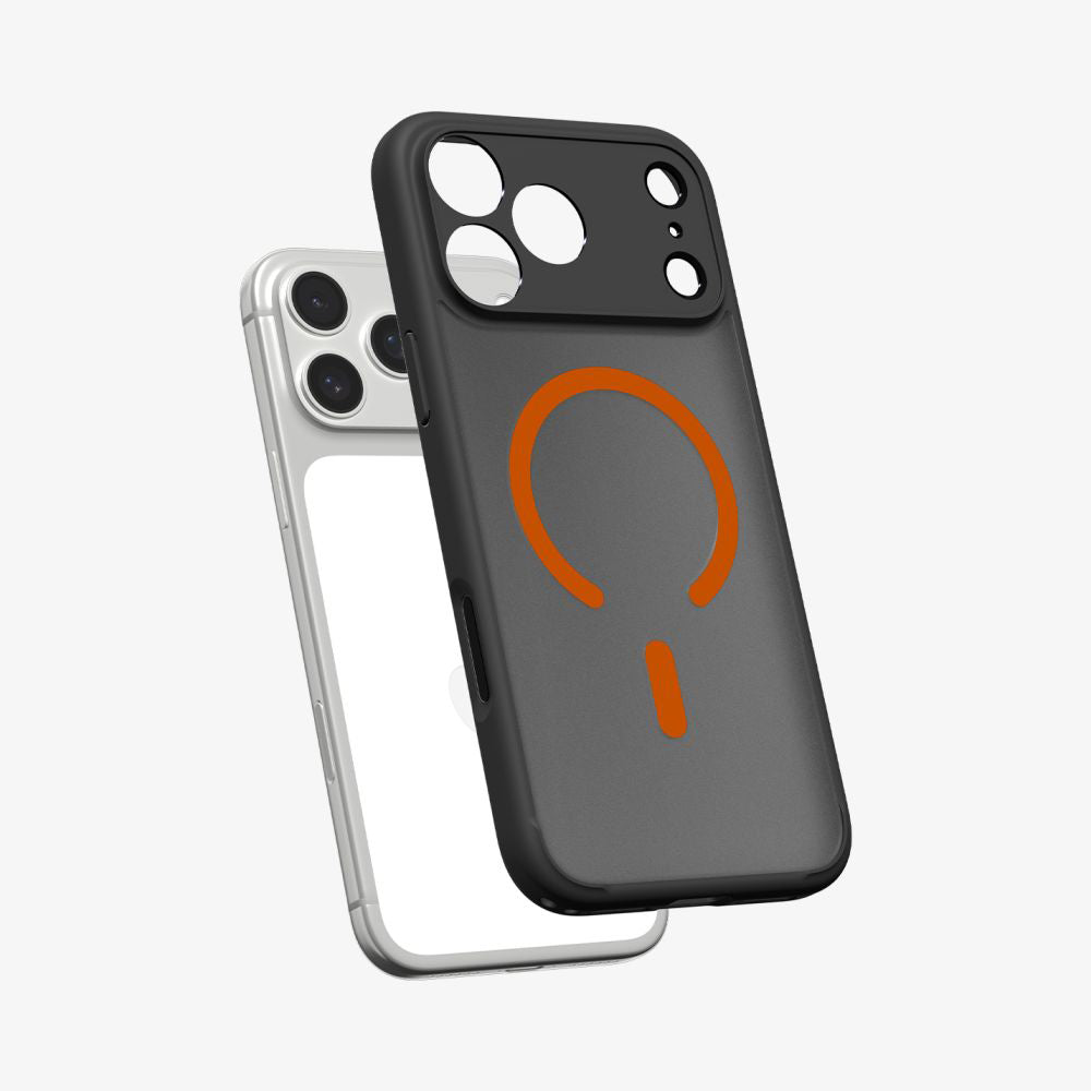 Spigen - Ultra Hybrid MagSafe (ACS10482) - iPhone 17 Pro Max - Frost Black / Orange