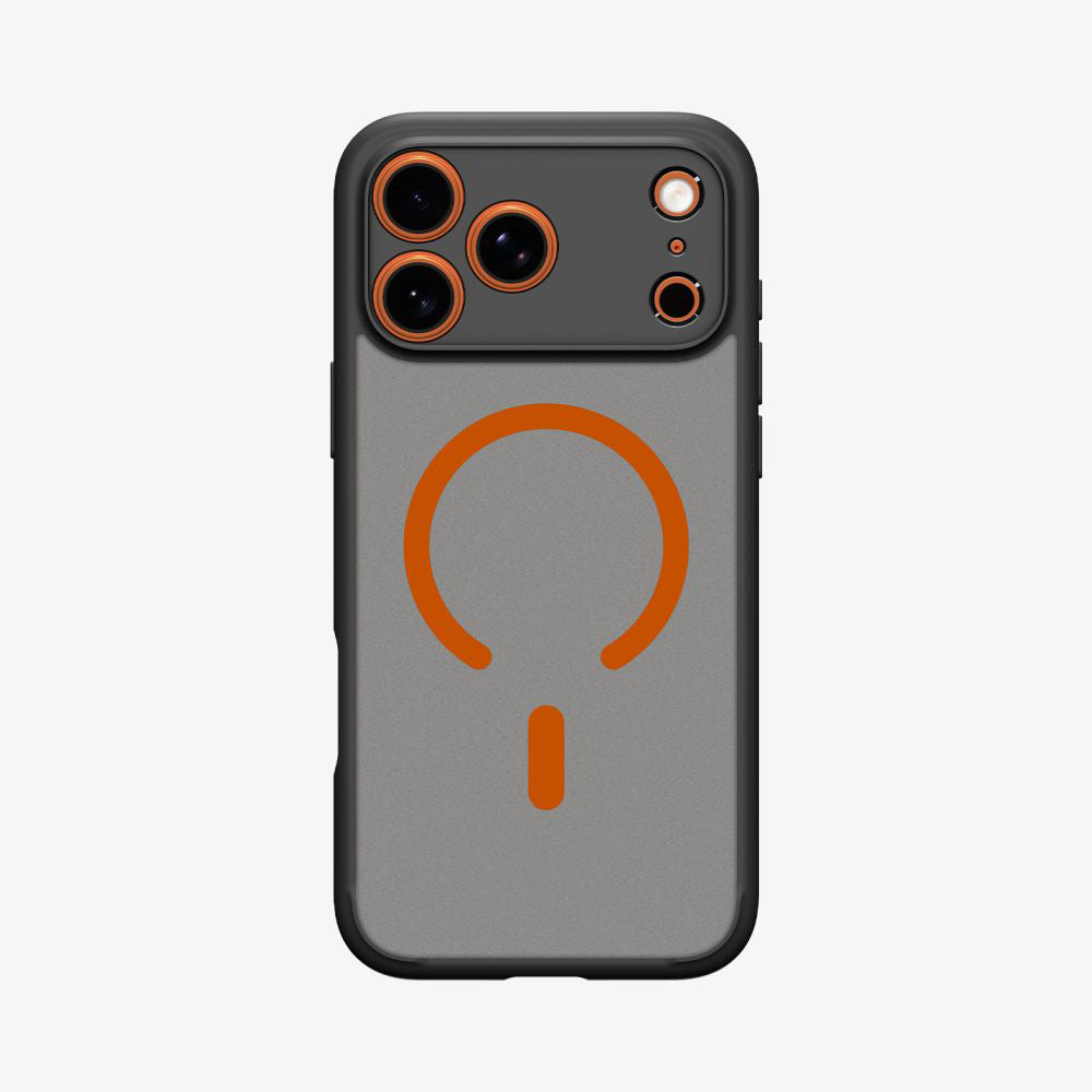 Spigen - Ultra Hybrid MagSafe (ACS10482) - iPhone 17 Pro Max - Frost Black / Orange
