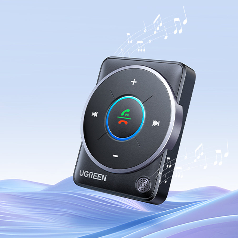 Ugreen - Audio Receiver CM723 (35002) - USB, Jack 3.5mm, Bluetooth 5.4, LED Light Design, Dual Pairing - Black