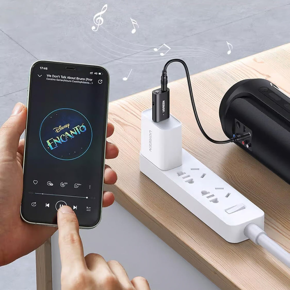 Adaptor Bluetooth Auxiliar USB, Jack, TX/RX Mode, BT5.1 + Cablu Jack - Ugreen CM523 (60300) - Black
