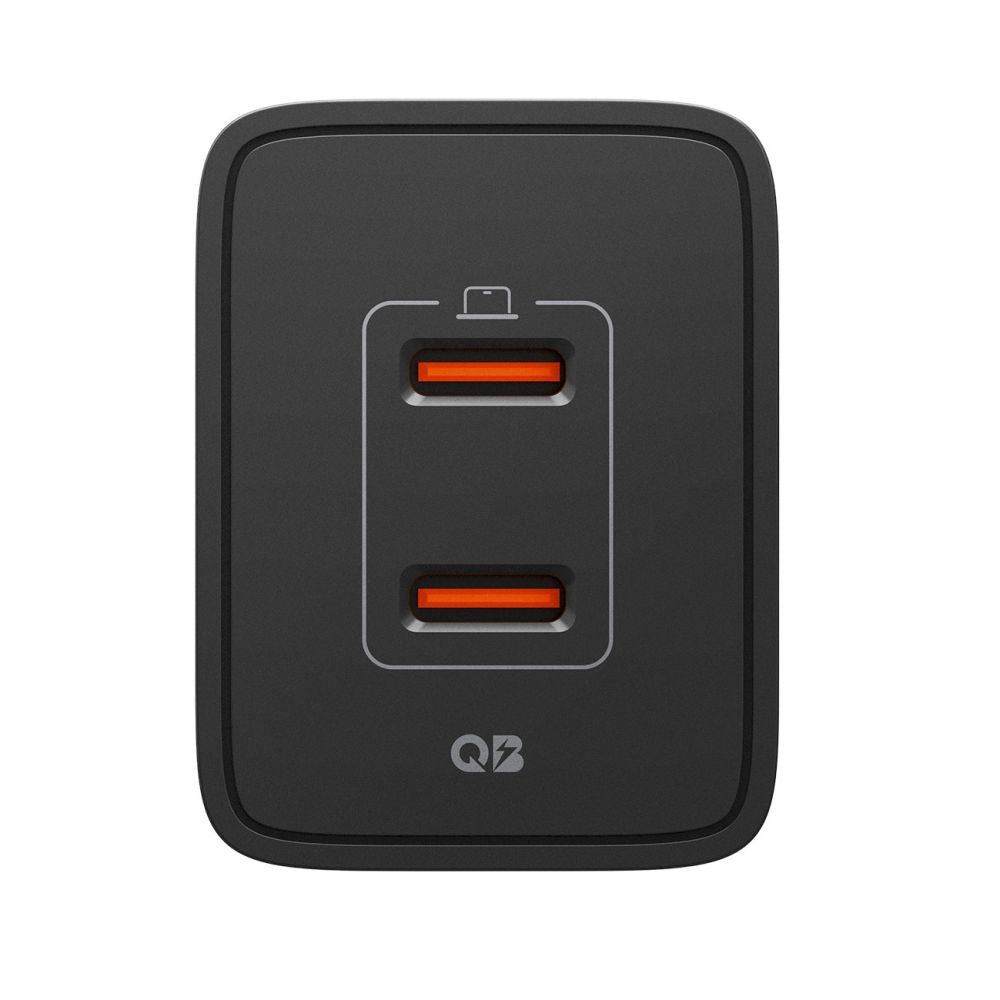 Spigen - Wall Charger Essential EE472EU (ACH09457) - 2x Type-C, Fast Charging, Quantum Boost, 47W - Black