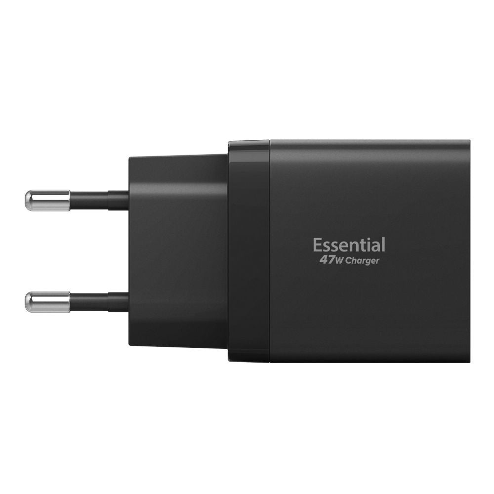Spigen - Wall Charger Essential EE472EU (ACH09457) - 2x Type-C, Fast Charging, Quantum Boost, 47W - Black