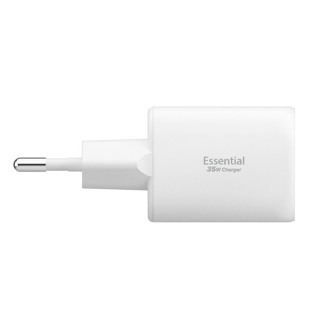 Spigen - Wall Charger Essential EE352EU (ACH09462) - USB, Type-C, Fast Charging, Quantum Boost, 35W - White
