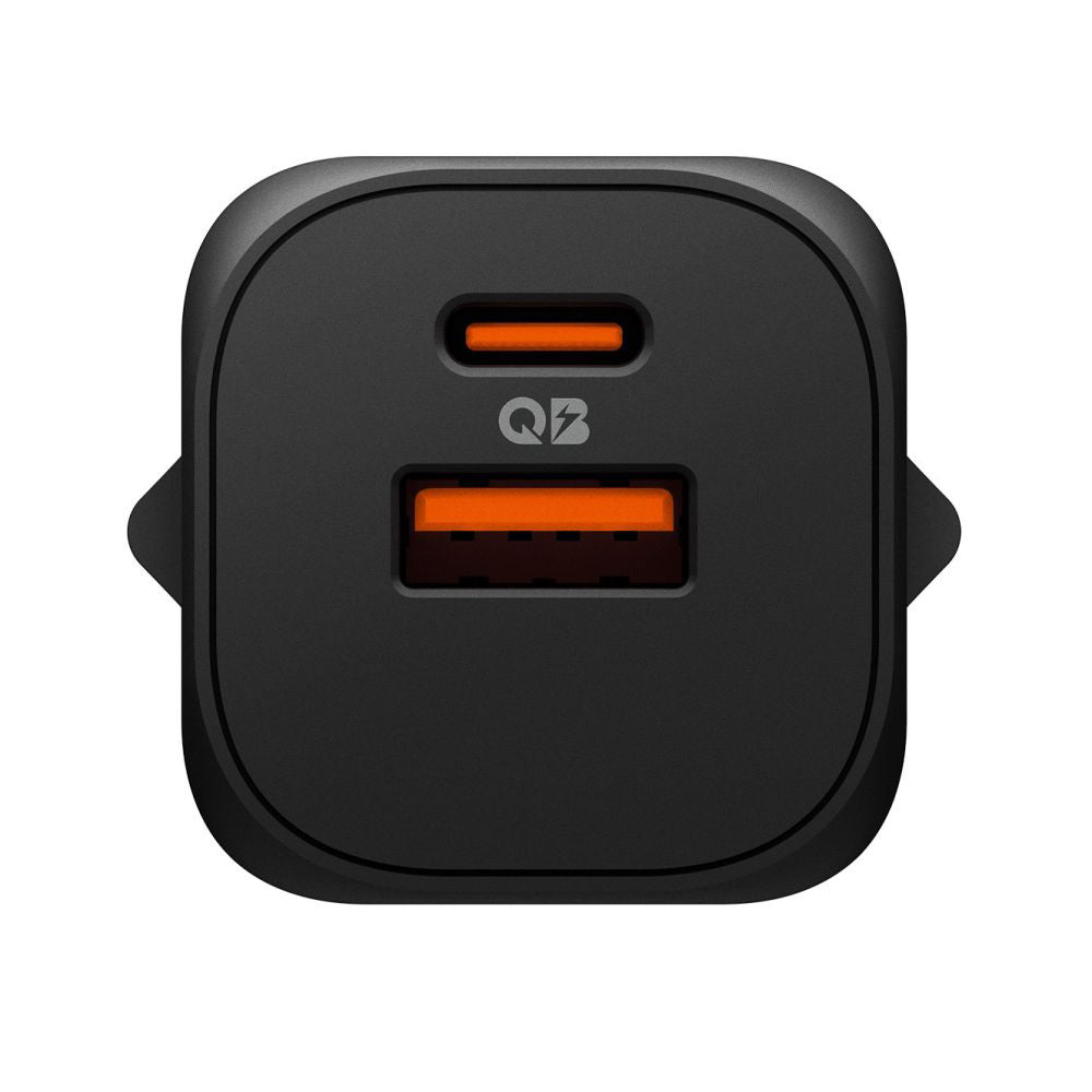 Spigen - Wall Charger Essential EE352EU (ACH09463) - USB, Type-C, Fast Charging, Quantum Boost, 35W - Black