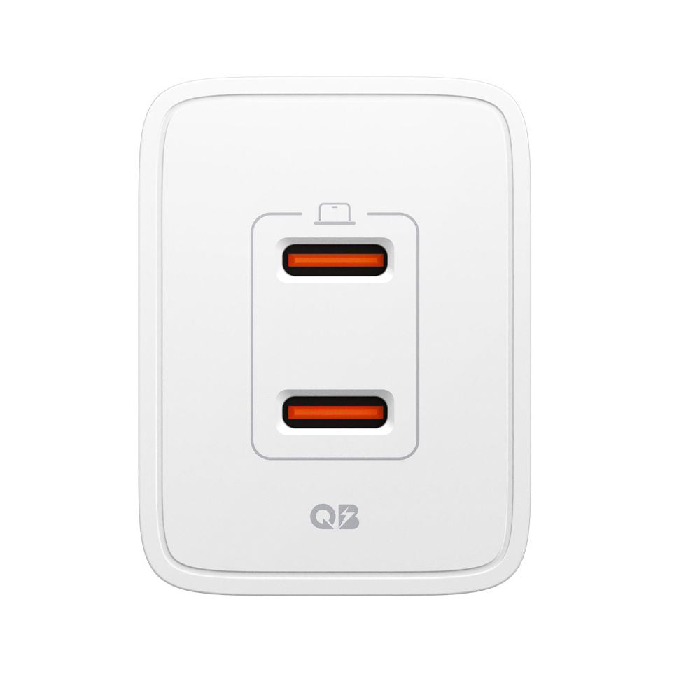 Spigen - Wall Charger Essential EE472EU (ACH08707) - 2x Type-C, Fast Charging, Quantum Boost, 47W - White