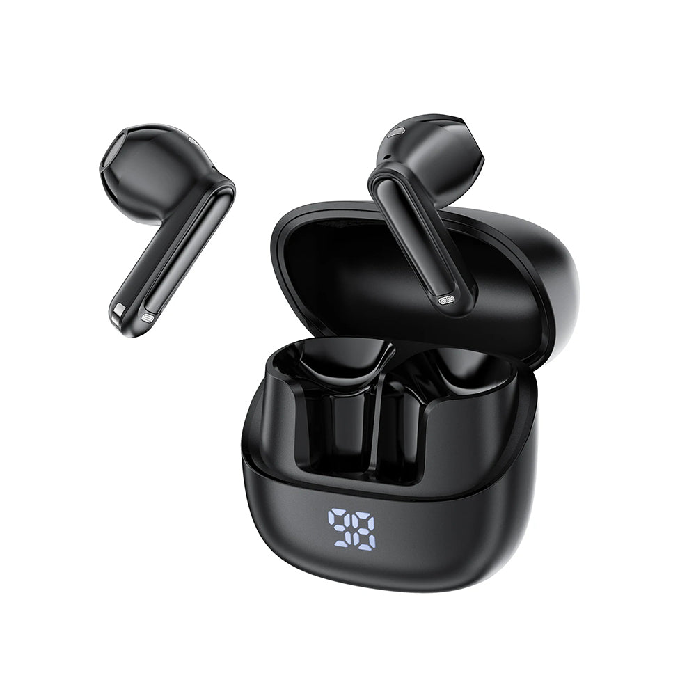 Acefast - Wireless Earbuds (W2) - TWS, Bluetooth 5.4, 4-Mic ENC, IPX4, 400mAh, LED Digital Display, Magnetic Design - Bl