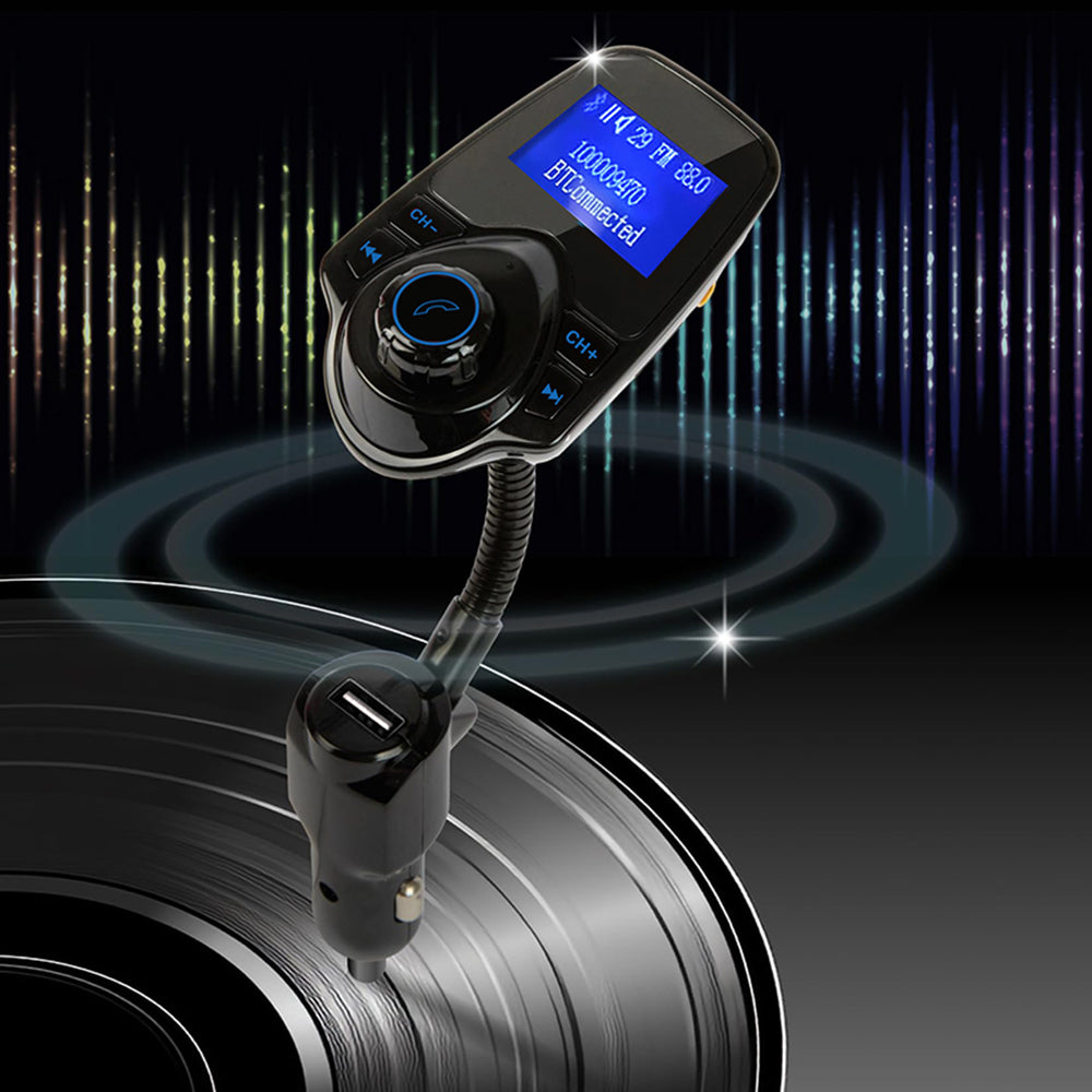 Techsuit - FM Modulator JamLink (MFM4) - Bluetooth, Jack 3.5mm, TF Card, 10–24V - Black