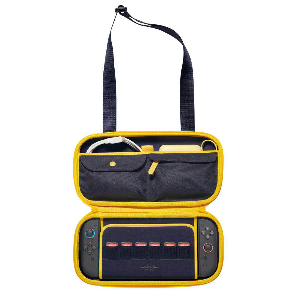 Spigen - Nano Pop Pro Pouch (AGP09565) - Nintendo Switch 2, for Accessories, 5 Pockets, Detachable Shoulder Strap - Blue