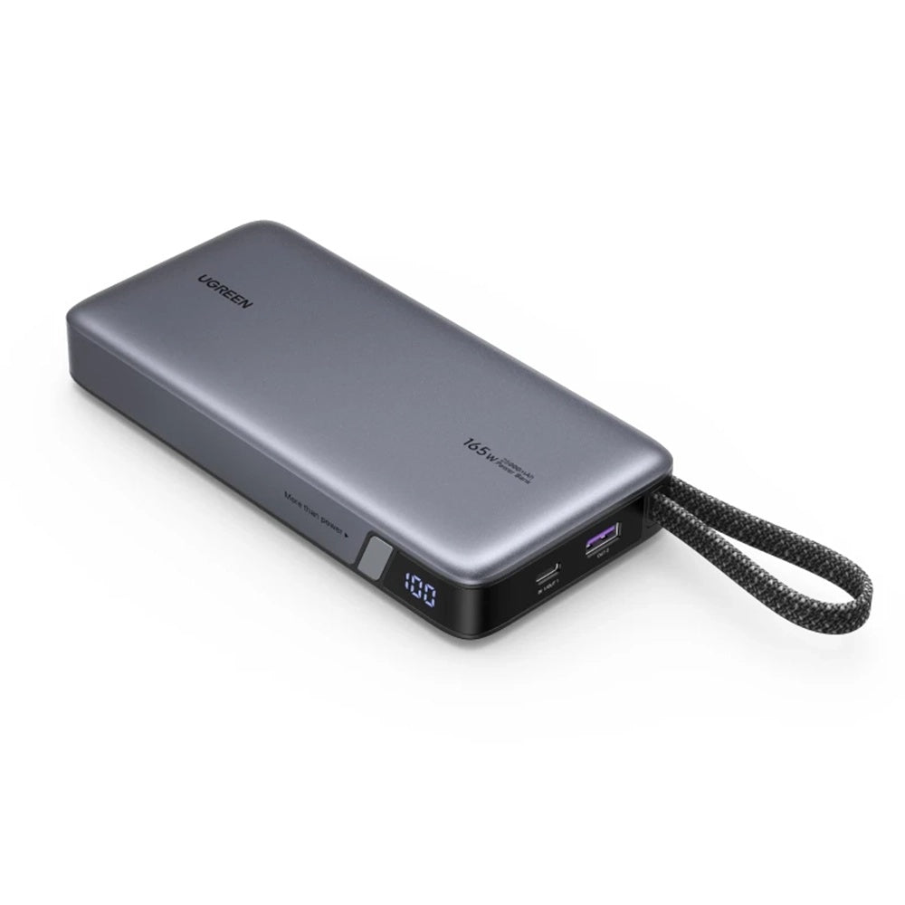 Ugreen - Power Bank PB552 (55995B) - Fast Charge, Digital Display, USB, USB-C, Built-In 2x USB-C Cable, 165W, 25000mAh -