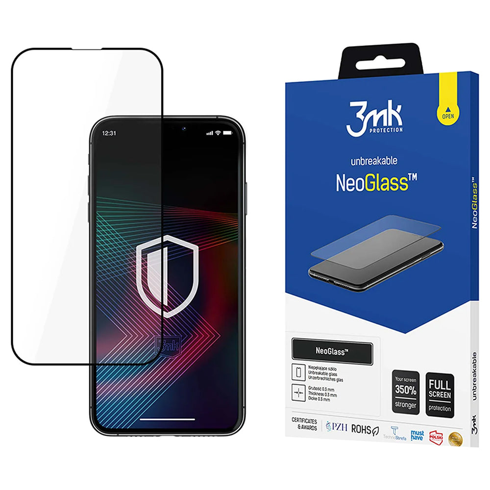 3mk - NeoGlass Screen Protector - iPhone 14 Pro Max - Black