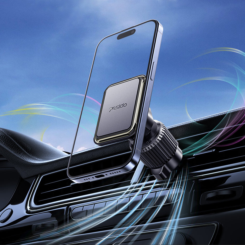 Yesido - Car Holder (C245) - Magnetic, for Air Vent, Upgraded Clip, Free Rotating Angle - Black