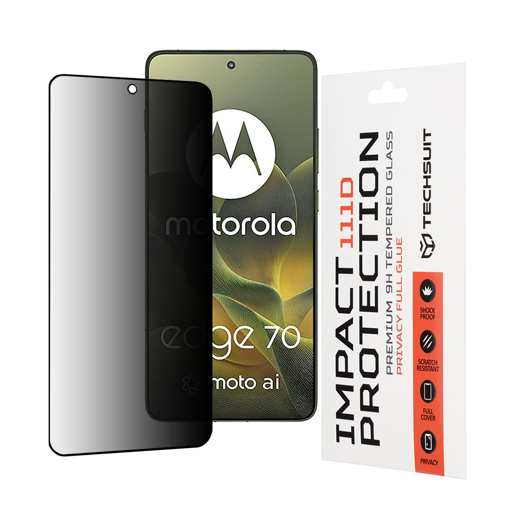 Techsuit - 111D Privacy Full Glue - Motorola Edge 70 - Black