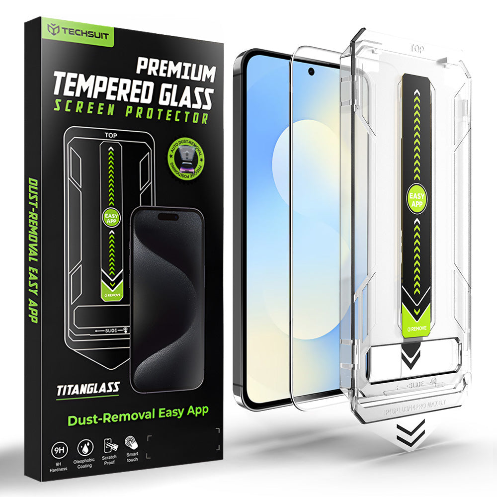 TechSuit Folie de protectie Techsuit TitanGlass CrystalHD compatibil cu Samsung Galaxy S25 FE / A57, Transparent