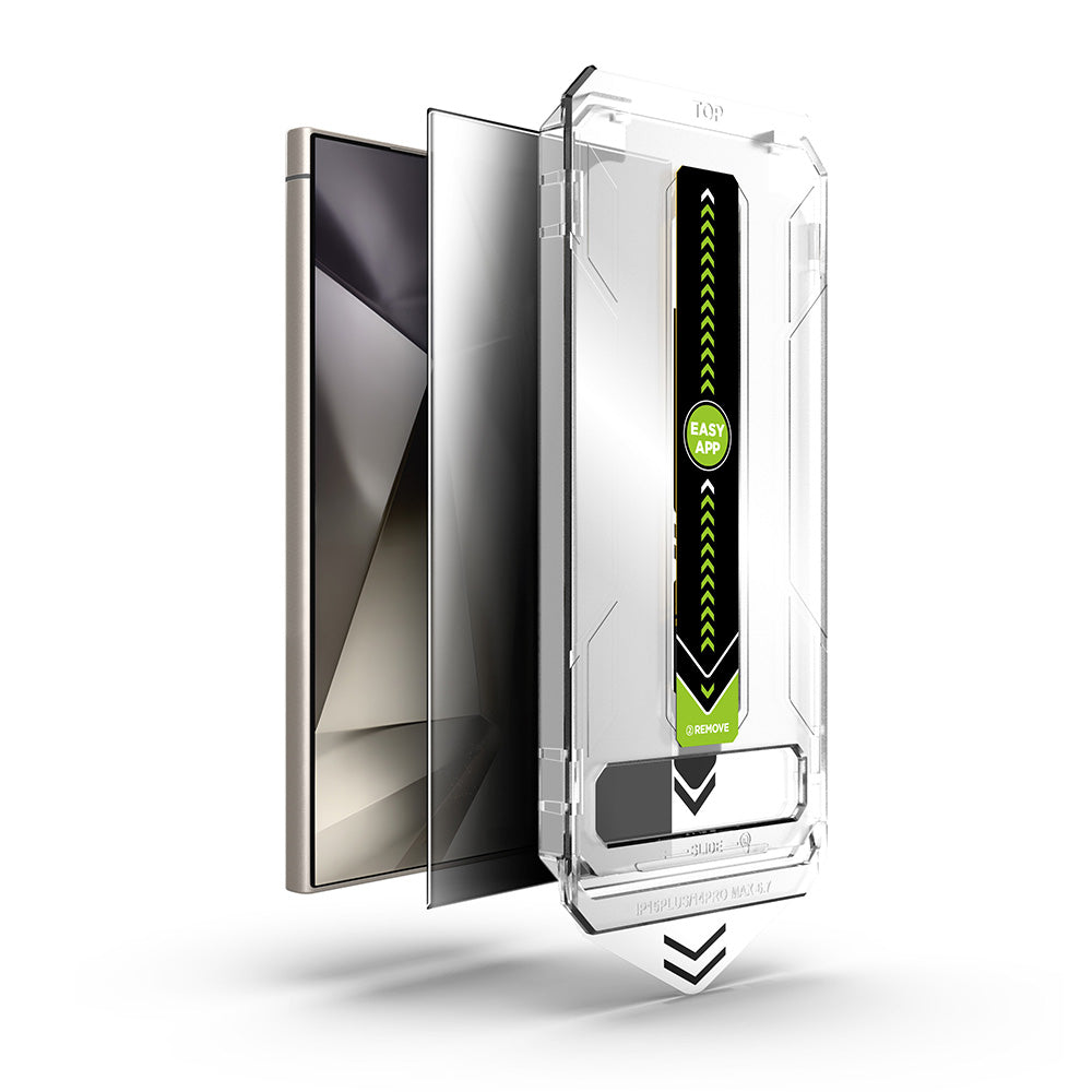 TechSuit Folie de protectie Techsuit TitanGlass CrystalHD compatibil cu Samsung Galaxy S25 FE / A57, Privacy – imagine 2