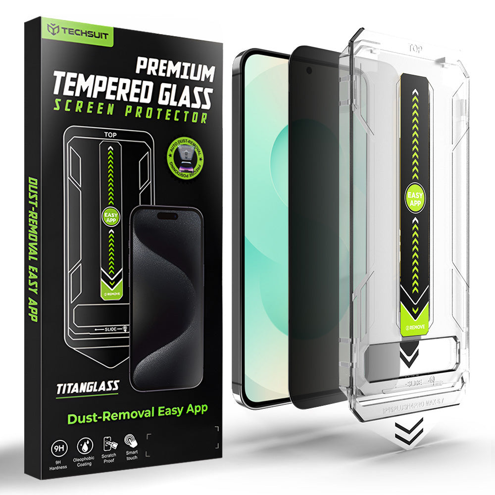TechSuit Folie de protectie Techsuit TitanGlass CrystalHD compatibil cu Samsung Galaxy S25 Plus / Galaxy S24 Plus, Priva