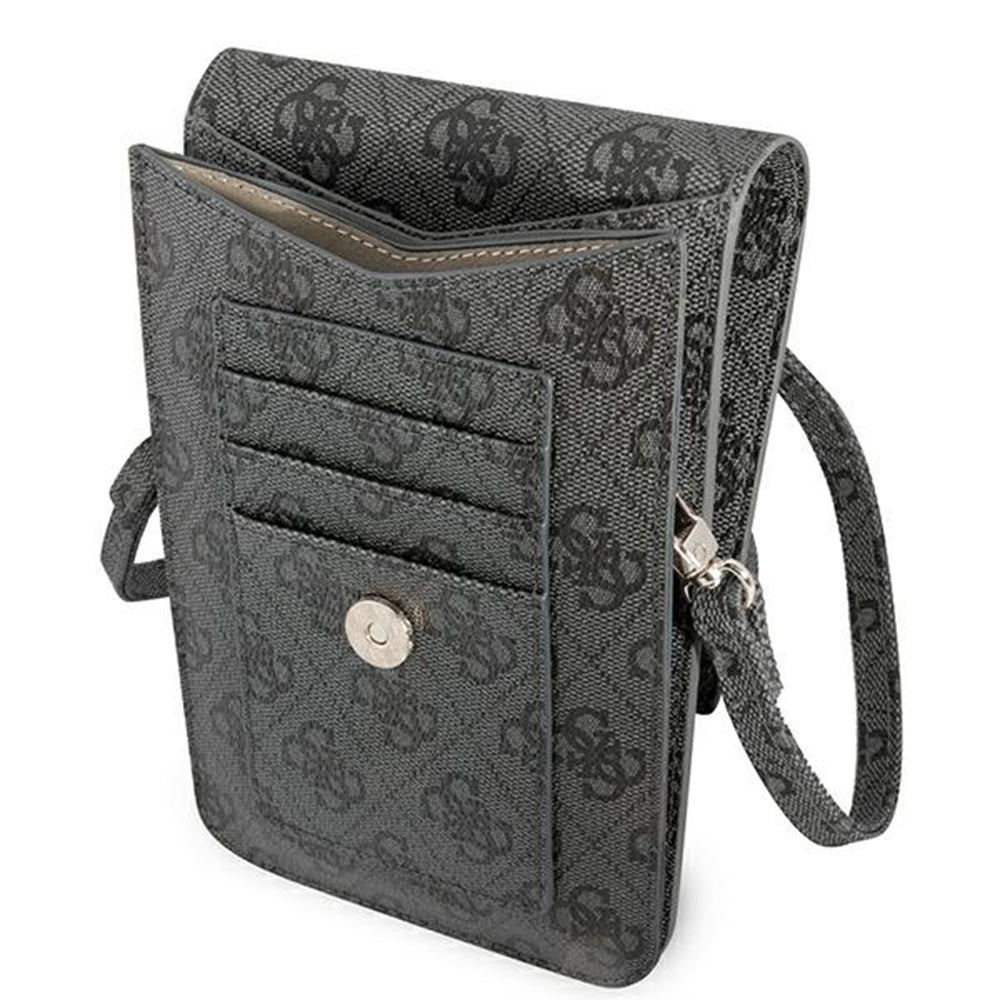 Guess - Universal Phone Pouch Zip Triangle 4G (GUWBP4TMGR) - Universal, Adjustable Strap, Eco-Leather, 2 Large, 4 Small 